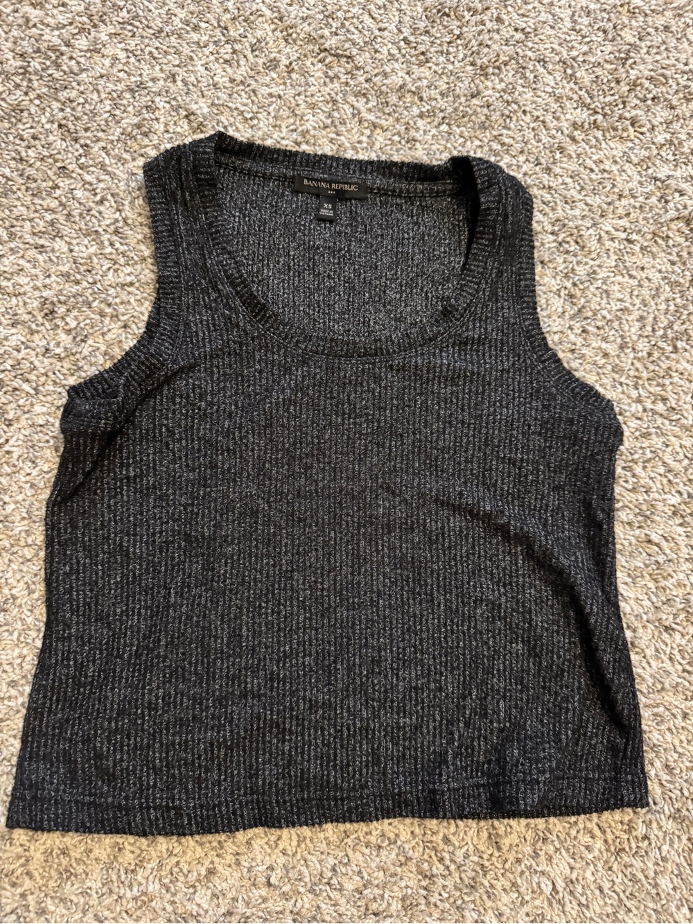 Banana Republic Dark Charcoal Ribbed Tank